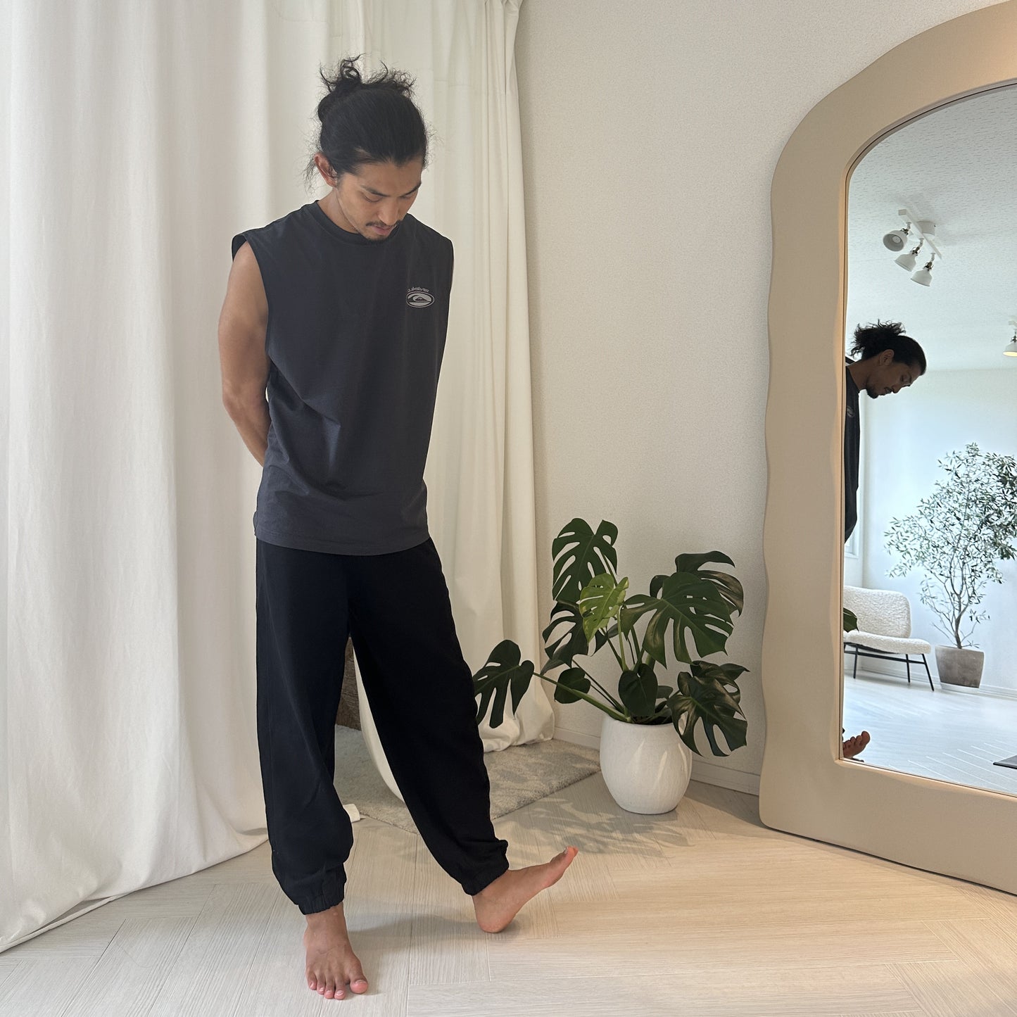 ユニセックススウェットパンツ_ブラック
