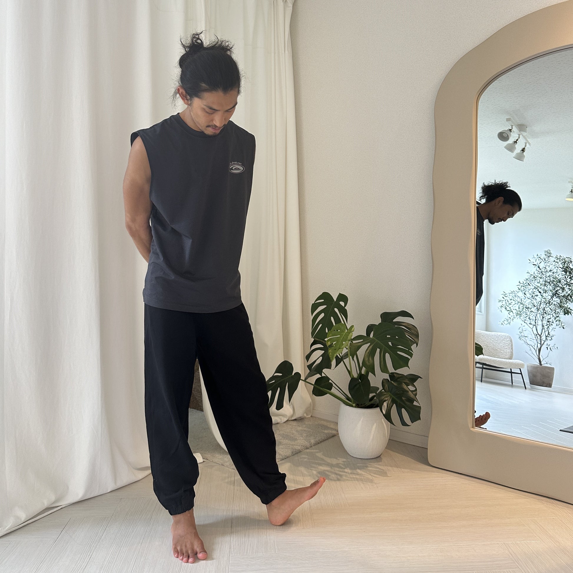 ユニセックススウェットパンツ_ブラック