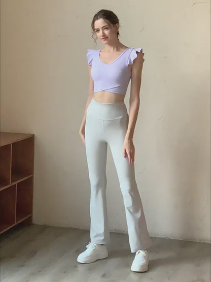 Frilled Sleeve Bralette Top in 3 Color